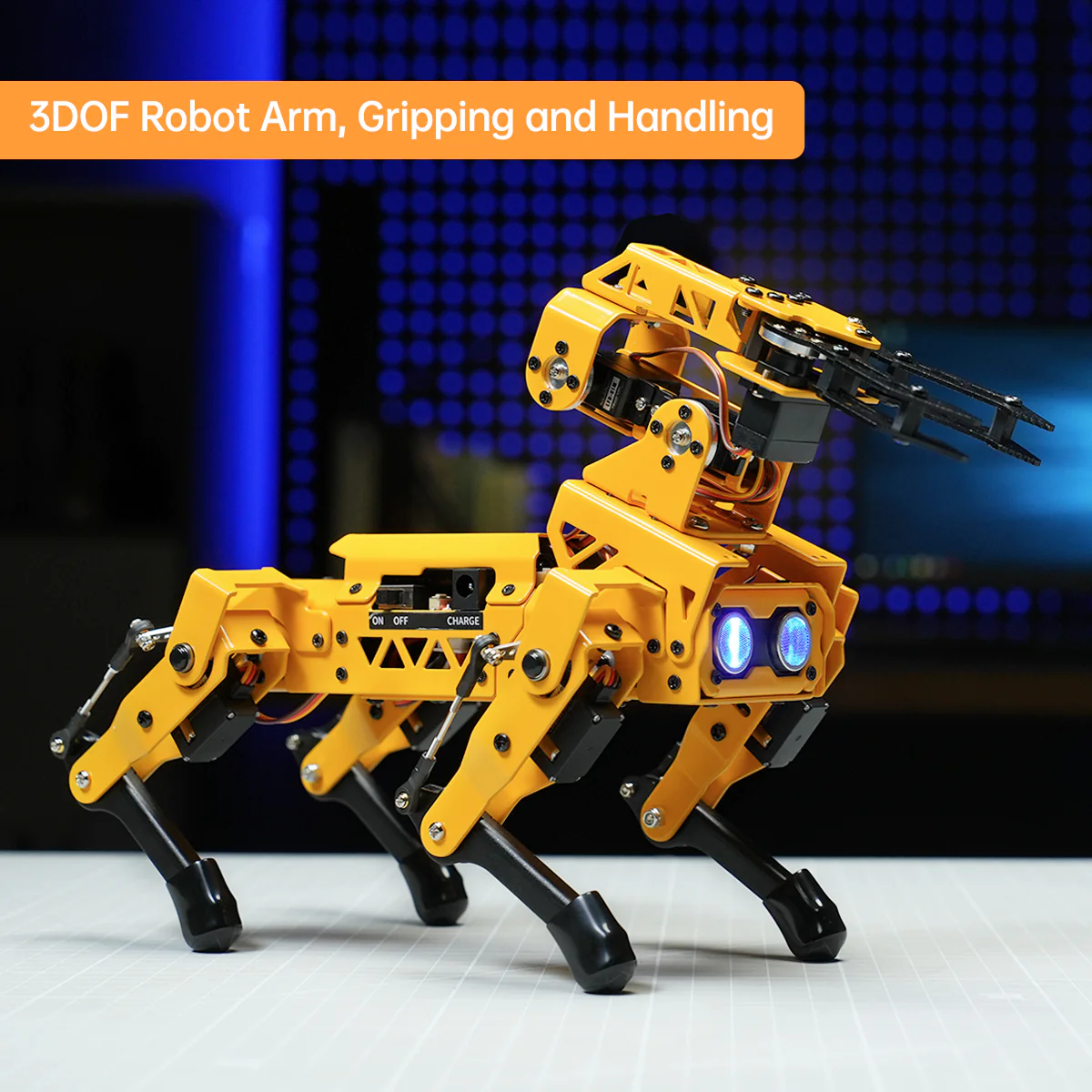 Hiwonder MechDog con brazo robótico y pinza